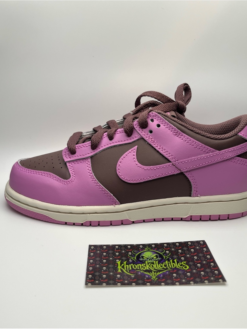 Nike Dunk Low (PSE) Purple/Brown Colorblock Leather Low Top Lace-Up 2.5Y